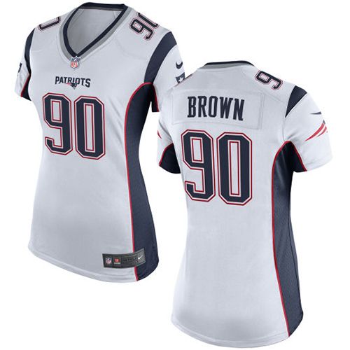 Nike Patriots #90 Malcom Brown White Women's Stitched NFL New Elite Jersey - Click Image to Close